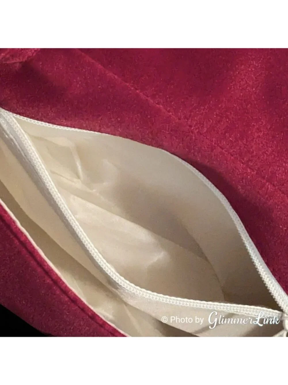 Deep Red Burgundy Embroidered Sequin Evening Clutch Purse